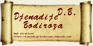 Đenadije Bodiroža vizit kartica